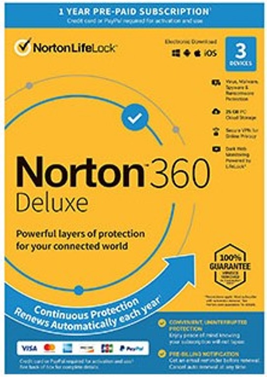 NORTON 360 DELUXE 2022 – FOR 3 DEVICES